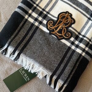 Lauren Ralph Lauren Black and White Checkered Scarf